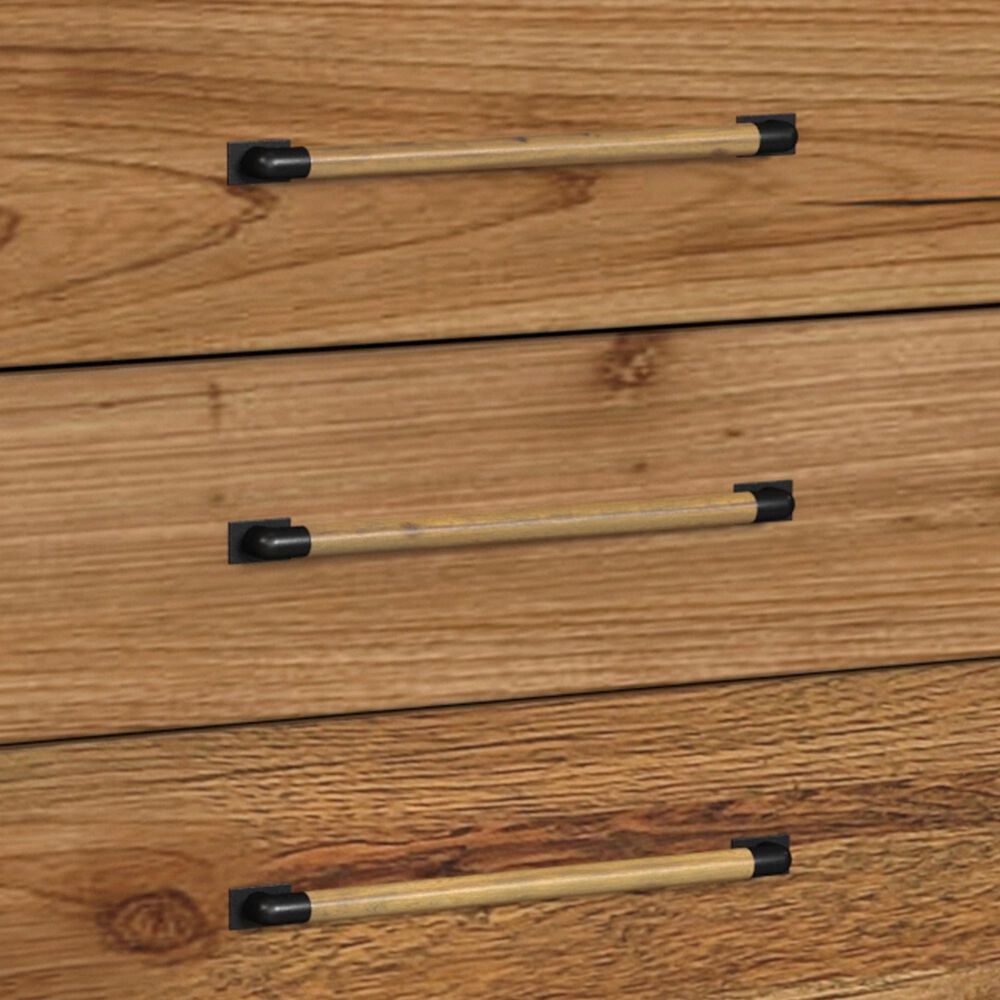 Hawthorne Furniture Norcross 5-Drawer Chest in Hickory and Black, , large