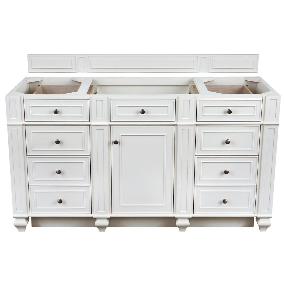 James Martin Bristol 60" Single Bathroom Vanity Cabinet in Bright White, , large
