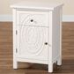Baxton Studio Lambert 1-Drawer End Table in White, , large