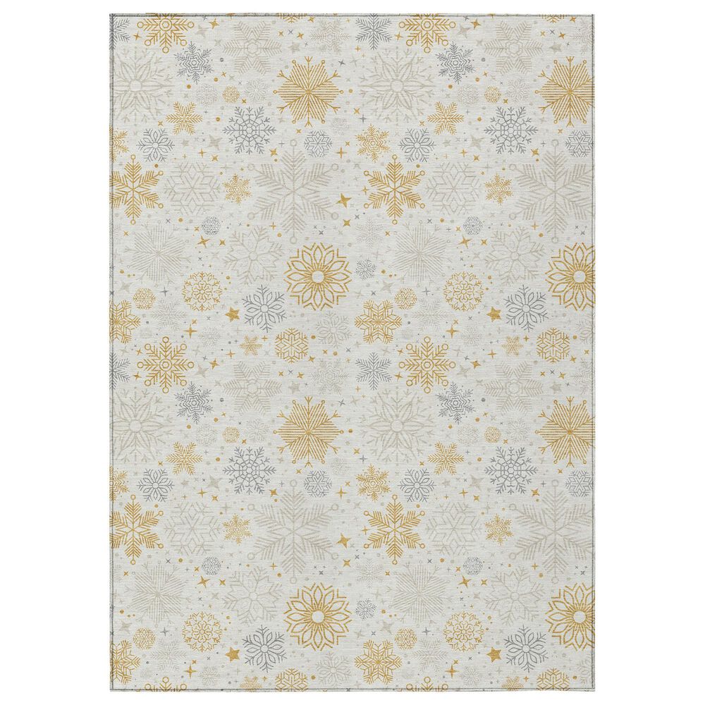 Dalyn Rug Company Wonderland WN31 5" x 7"6" Ivory Indoor/Outdoor Area Rug, , large