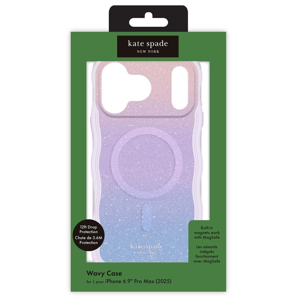 Kate Spade Wavy MagSafe Case for Apple iPhone 17 Pro Max in Opal Glitter, , large