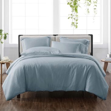 Pem America Cannon Solid 3-Piece Full/Queen Duvet Cover Set in Light Blue, , large