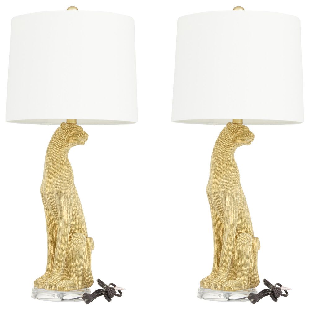 Maple and Jade Polystone Glam Table Lamp in Gold, , large