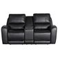 Italiano Furniture Bel Vista Power Reclining Console Loveseat in Black, , large