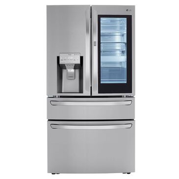 LG 23 Cu. Ft. Smart wi-fi Enabled InstaView Door-in-Door Counter-Depth Refrigerator w/ Craft Ice Maker - Stainless Steel, , large