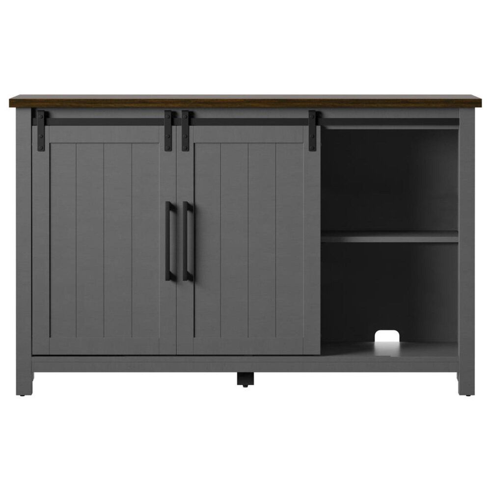 RTJ Furniture 2-Door Sideboard with Wine Storage in Antique Gray, , large