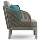 Hearth and Haven Carmel Outdoor Conversation Chair with Cushion in Sand Drift, , large
