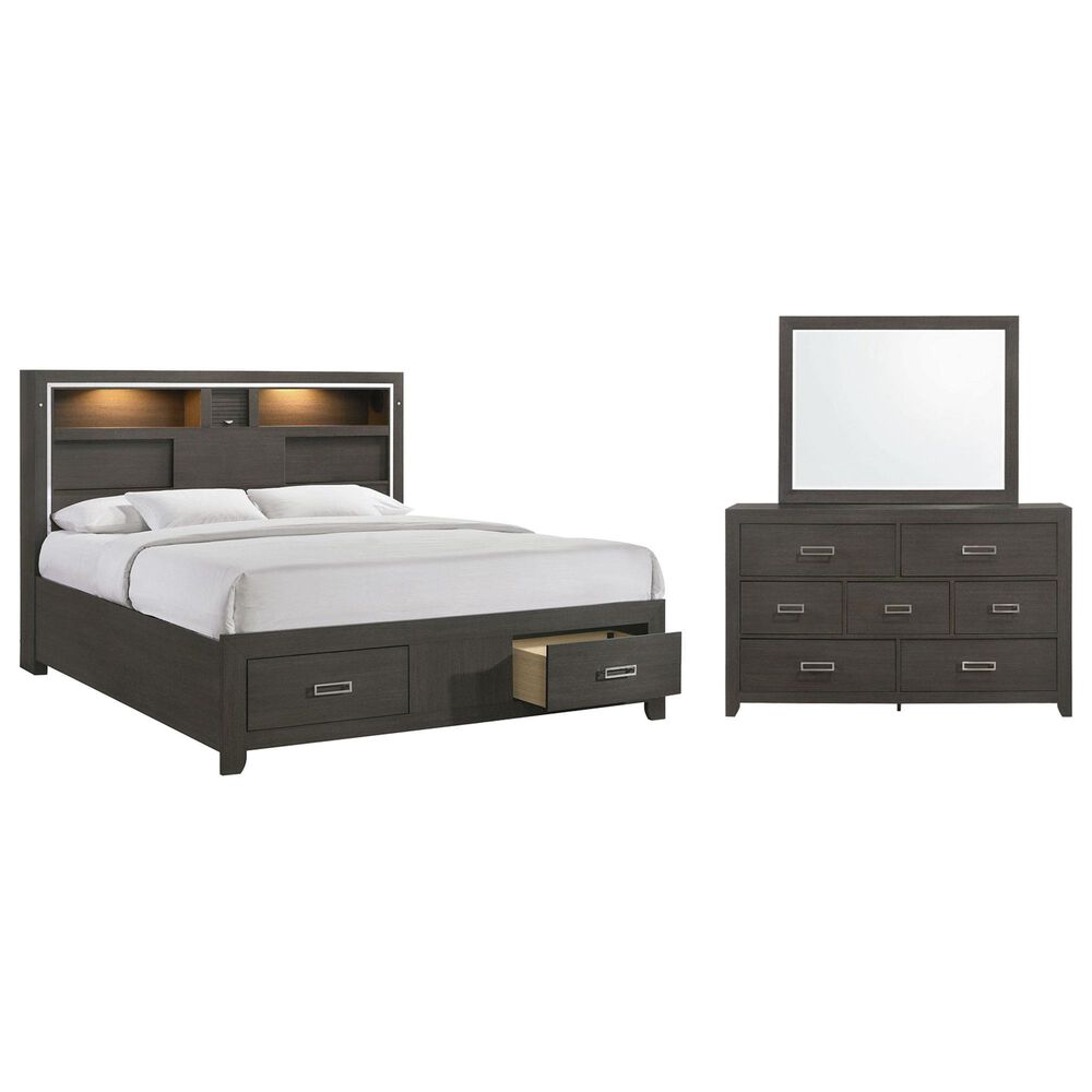 Mayberry Hill Sasha 3 Piece Queen Bedroom Set in Grey, , large