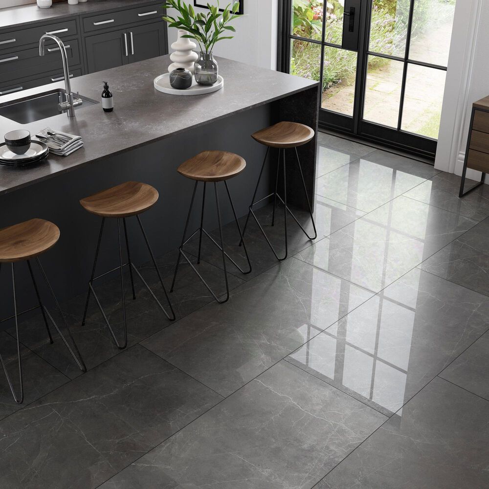 Emser Sterlina II Asphalt 24&quot; x 47&quot; Polished Porcelain Tile, , large