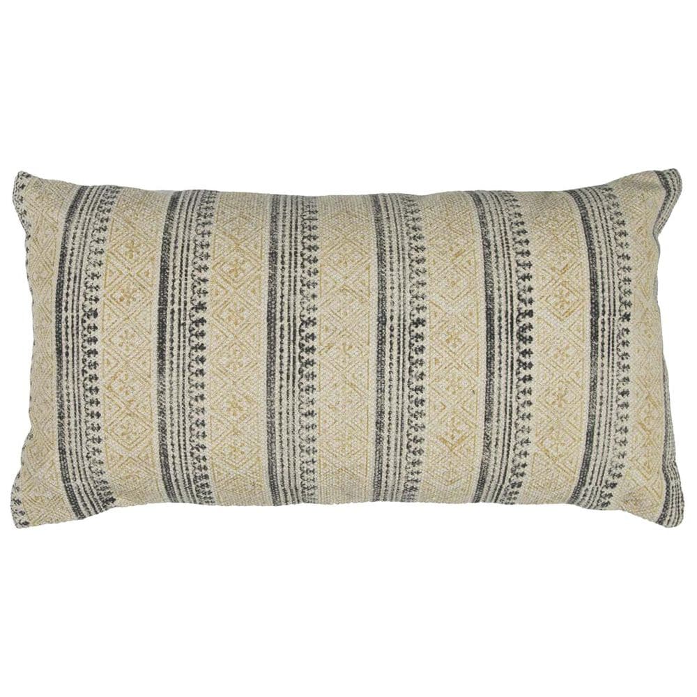 Rizzy Home 14" x 26" Pillow Cover in Gray and Yellow, , large