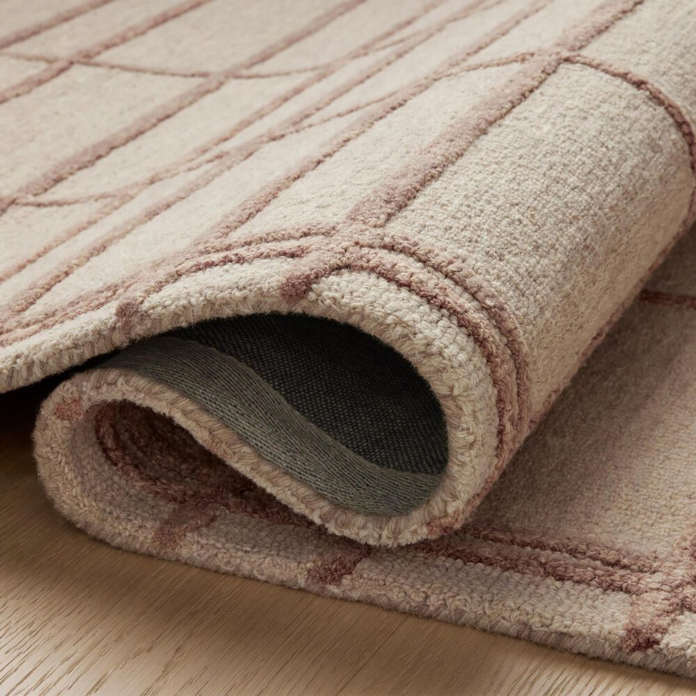 Chris Loves Julia x Loloi Bradley 2&#39;3&quot; x 3&#39;9&quot; Rose and Blush Area Rug, , large