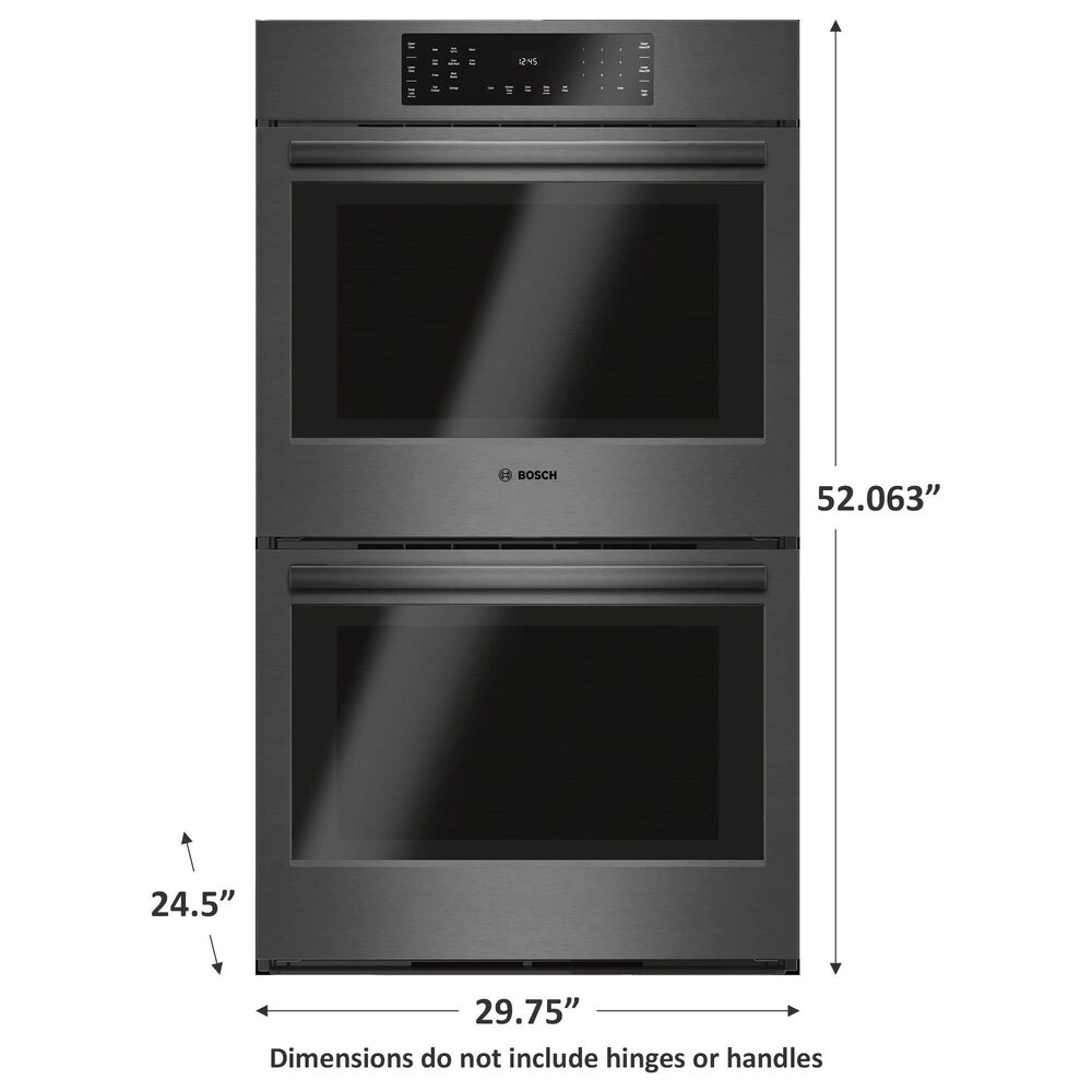 Bosch 30&quot; Double Electric Wall Oven in Black Stainless Steel, , large
