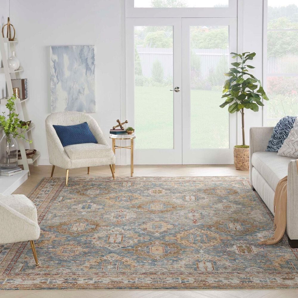Nourison Sahar SHR01 7&#39;10&quot; x 10&#39;4&quot; Blue Area Rug, , large
