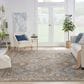 Nourison Sahar SHR01 7"10" x 10"4" Blue Area Rug, , large