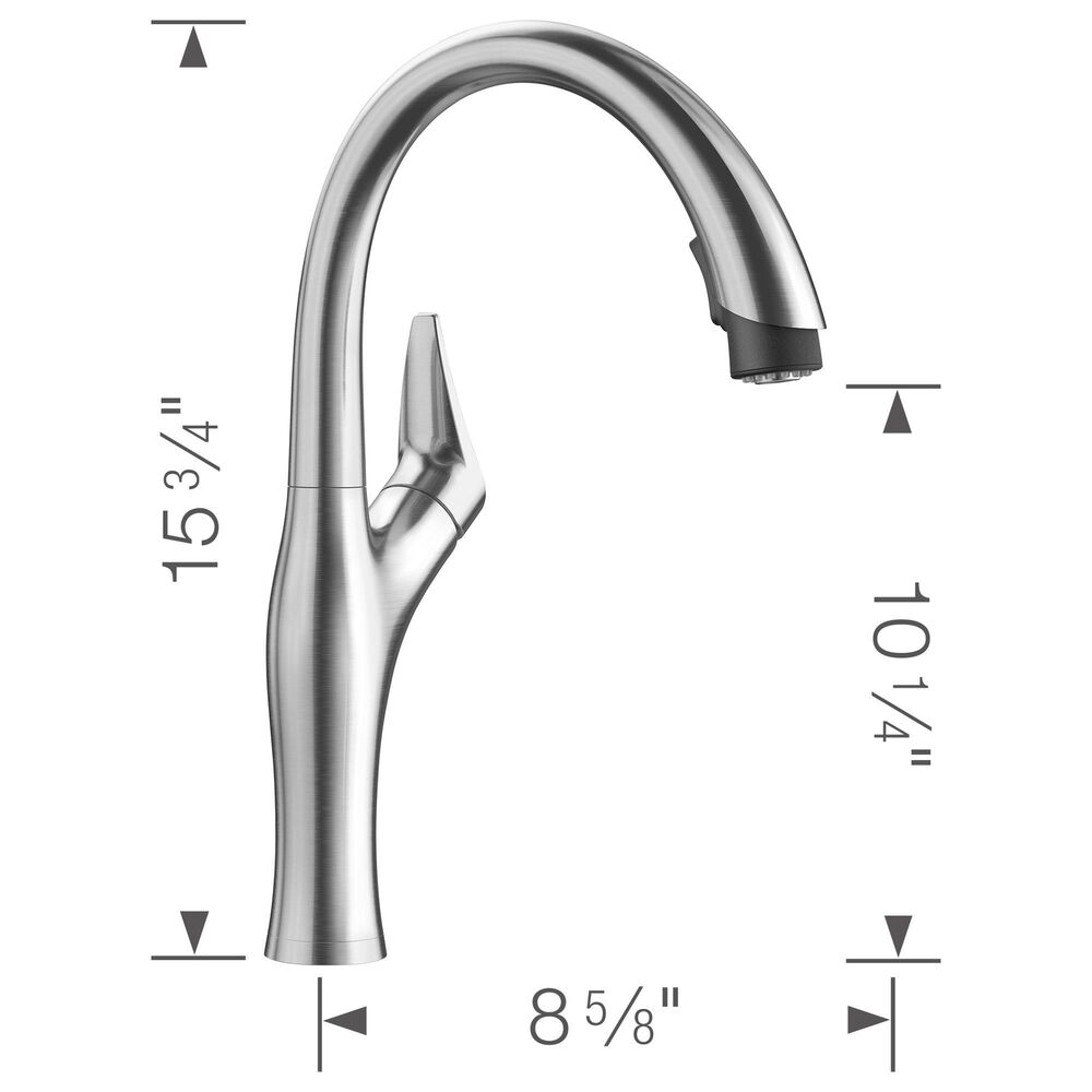 Blanco Artona Pull-Down Kitchen Faucet 1.5 GPM in PVD Steel, , large