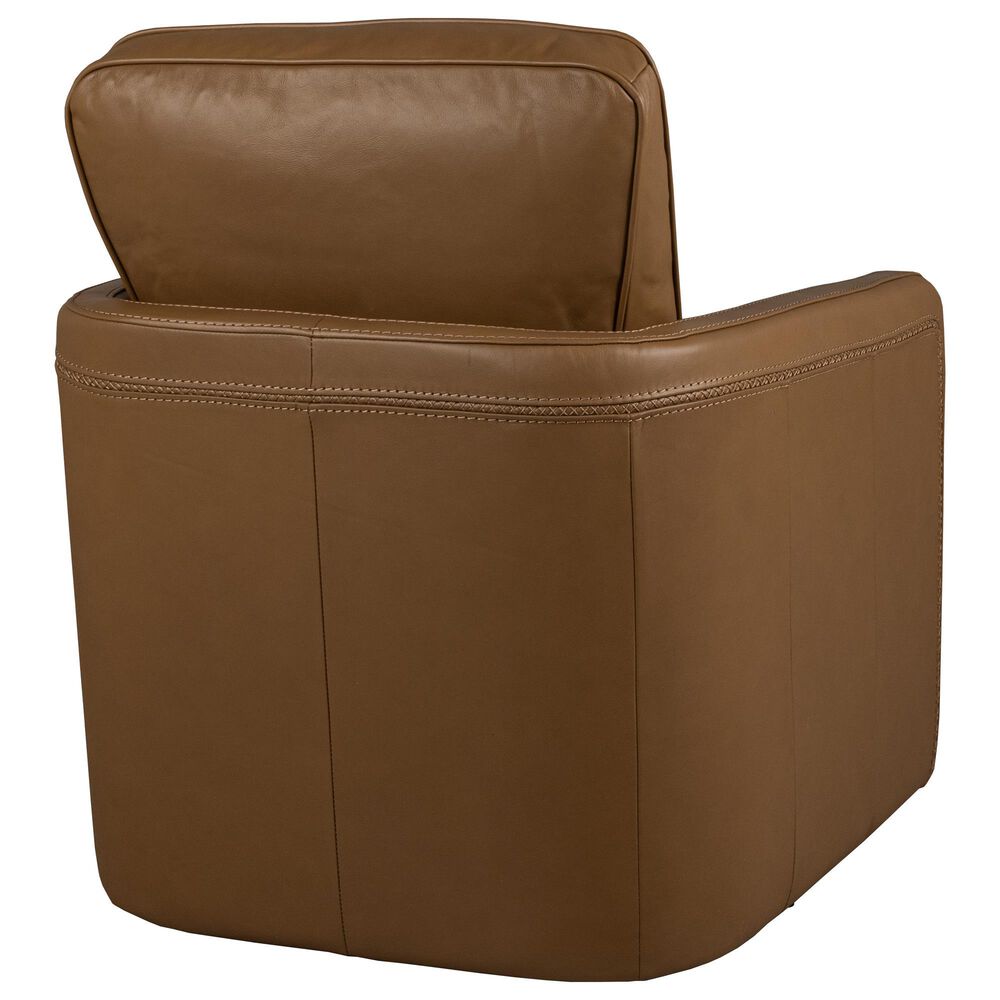 Italiano Furniture Turner Leather Swivel Glider in Camel, , large