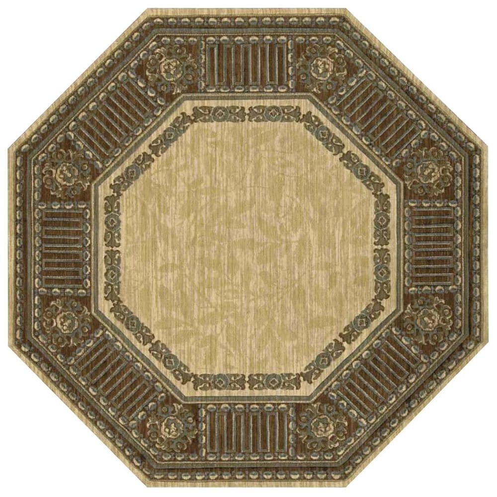 Nourison Vallencierre VA27 5'6'' Octagon Beige Area Rug, , large