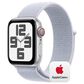 Apple Watch SE GPS + Cellular 40mm Silver Aluminum Case with Blue Cloud Sport Loop, , large