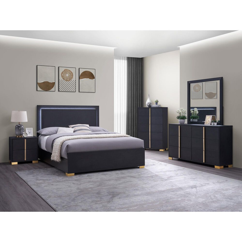 Pacific Landing Marceline 2-Drawer Nightstand in Black, , large