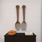 Maple and Jade 38" x 8" Farmhouse Kitchen Utensils Wall Decor in Brown and Silver (Set of 2), , large