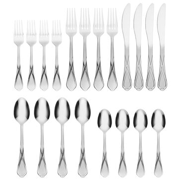 Lenox Heather Sand 20-Piece Flatware Set in Stainless Steel, , large