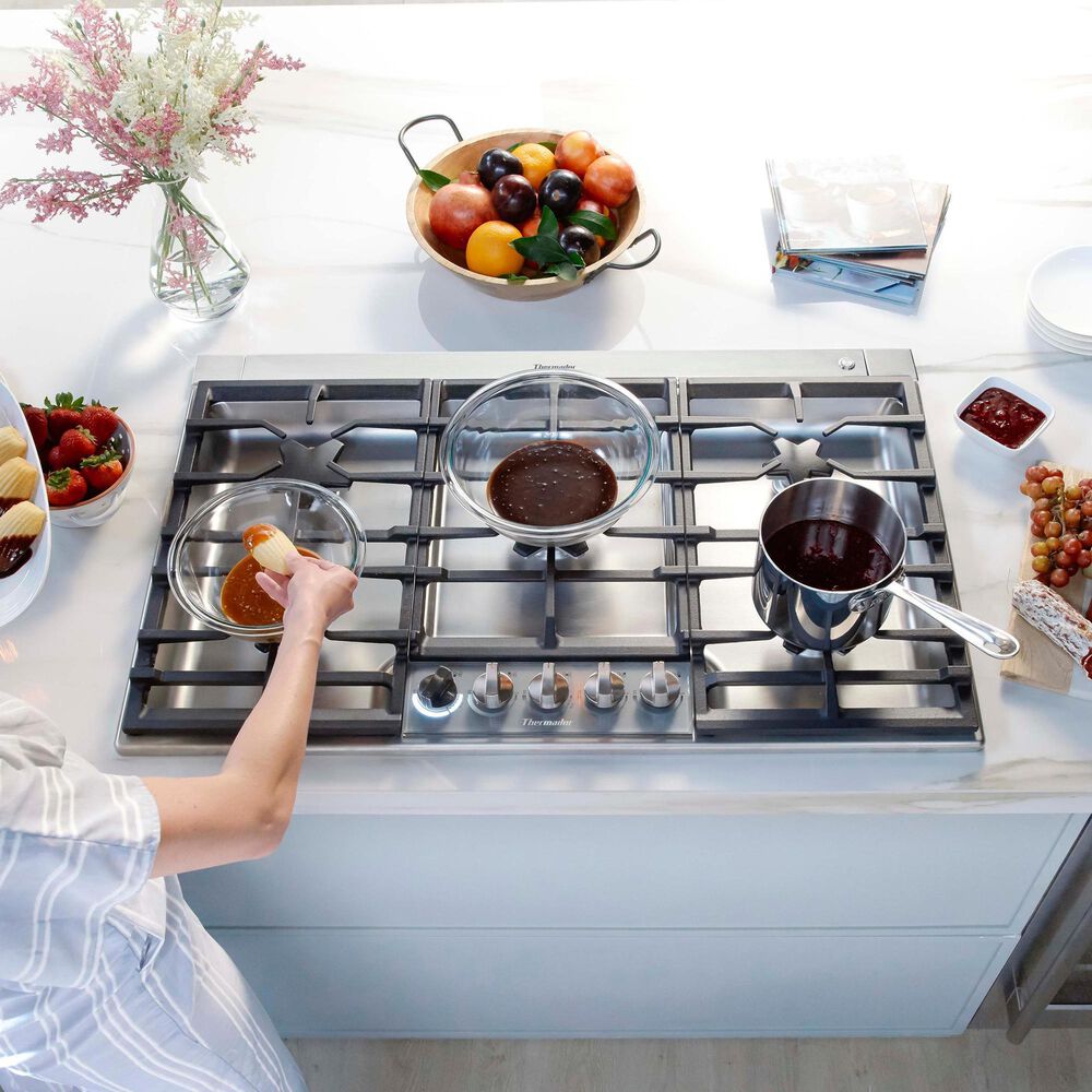 Thermador 36&quot; Masterpiece Star Burner Gas Cooktop, ExtraLow Select - Stainless Steel, , large