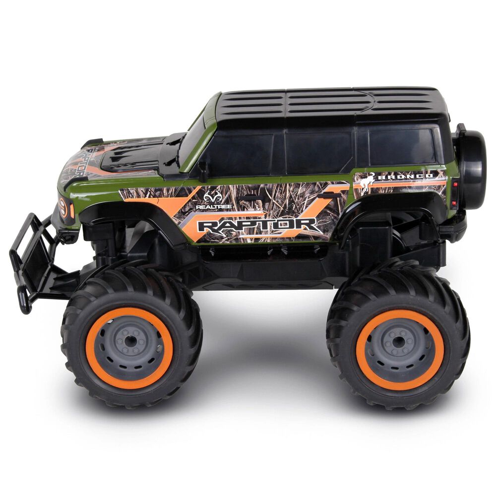 Mean Machines High Performance Radio Controlled Vehicle - Ford Raptor Bronco Monster Off Road Truck in Green and Orange, , large