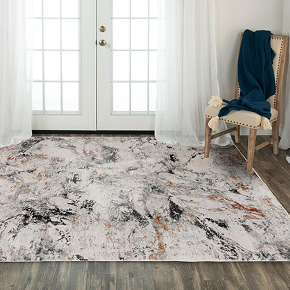 RIZZY Stratford 7&#39;10&quot; x 9&#39;10&quot; Neutral, Gray and Red Area Rug, , large