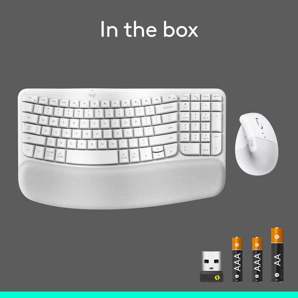 Logitech Ergo Wave Keys and Lift Combo in Off-White, , large