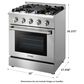 Thor Kitchen 30" Freestanding Professional Liquid Propane Range in Stainless Steel, , large