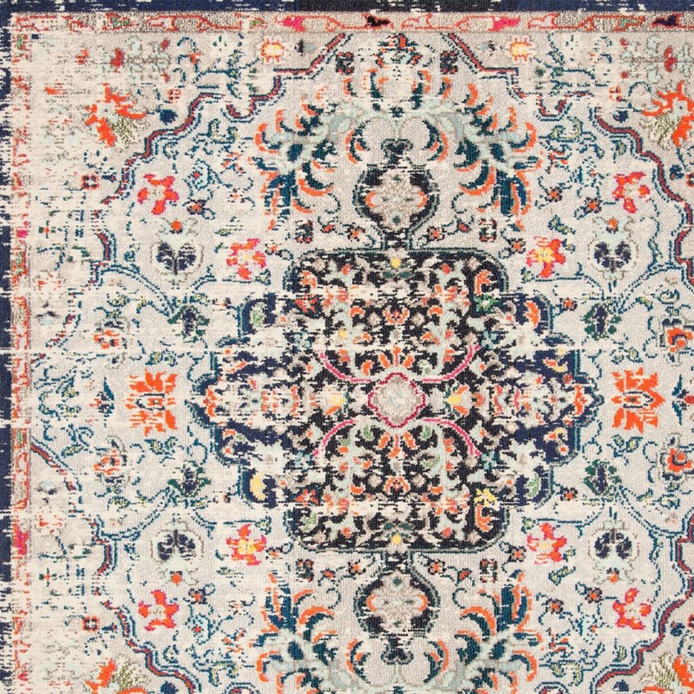 Safavieh Madison MAD447B 5'3" x 7'6" Beige and Black Area Rug, , large
