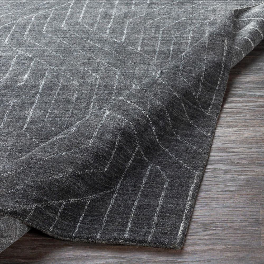 Surya Hightower 2&#39; x 3&#39; Charcoal, Black and White Area Rug, , large