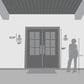 Hunter Cassius 1-Light Outdoor Medium Wall Light in Matte Black, , large