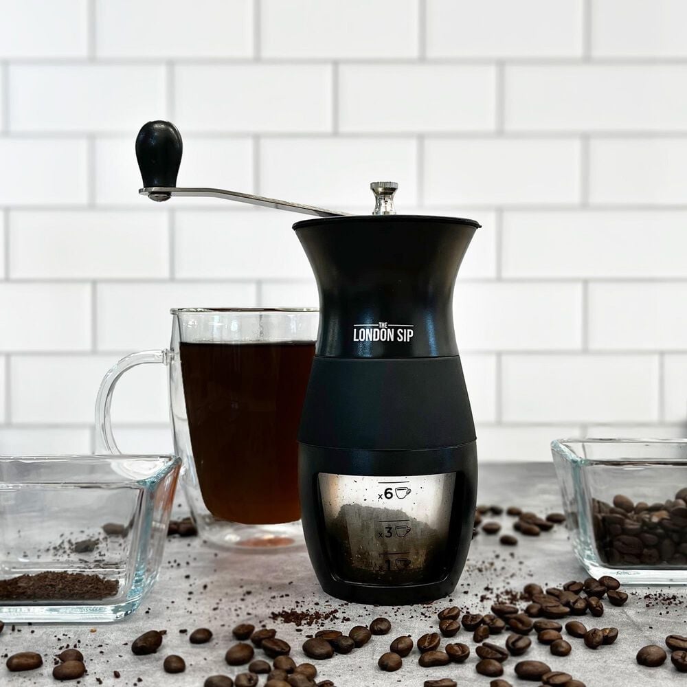 Kitchen Supply Burr Manual Coffee Grinder in Black, , large