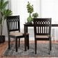 Baxton Studio Genesis Side Chair with Beige Cushion in Dark Brown (Set of 2), , large