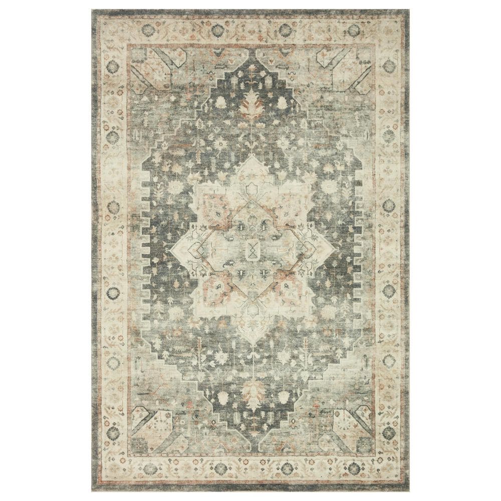 Loloi II Rosette ROS-09 2"2" x 3"10" Slate and Ivory Area Rug, , large