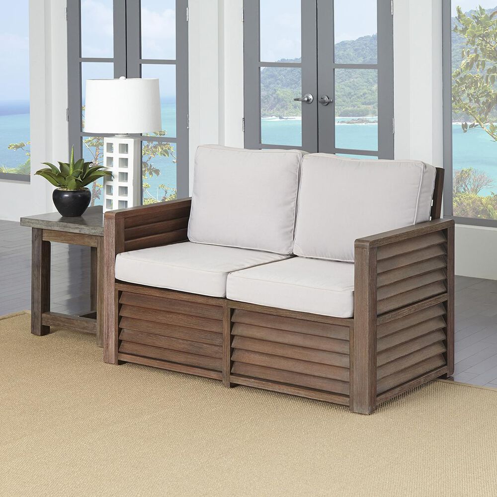 Home Styles Loveseat and End Table in Aged Barnside, , large