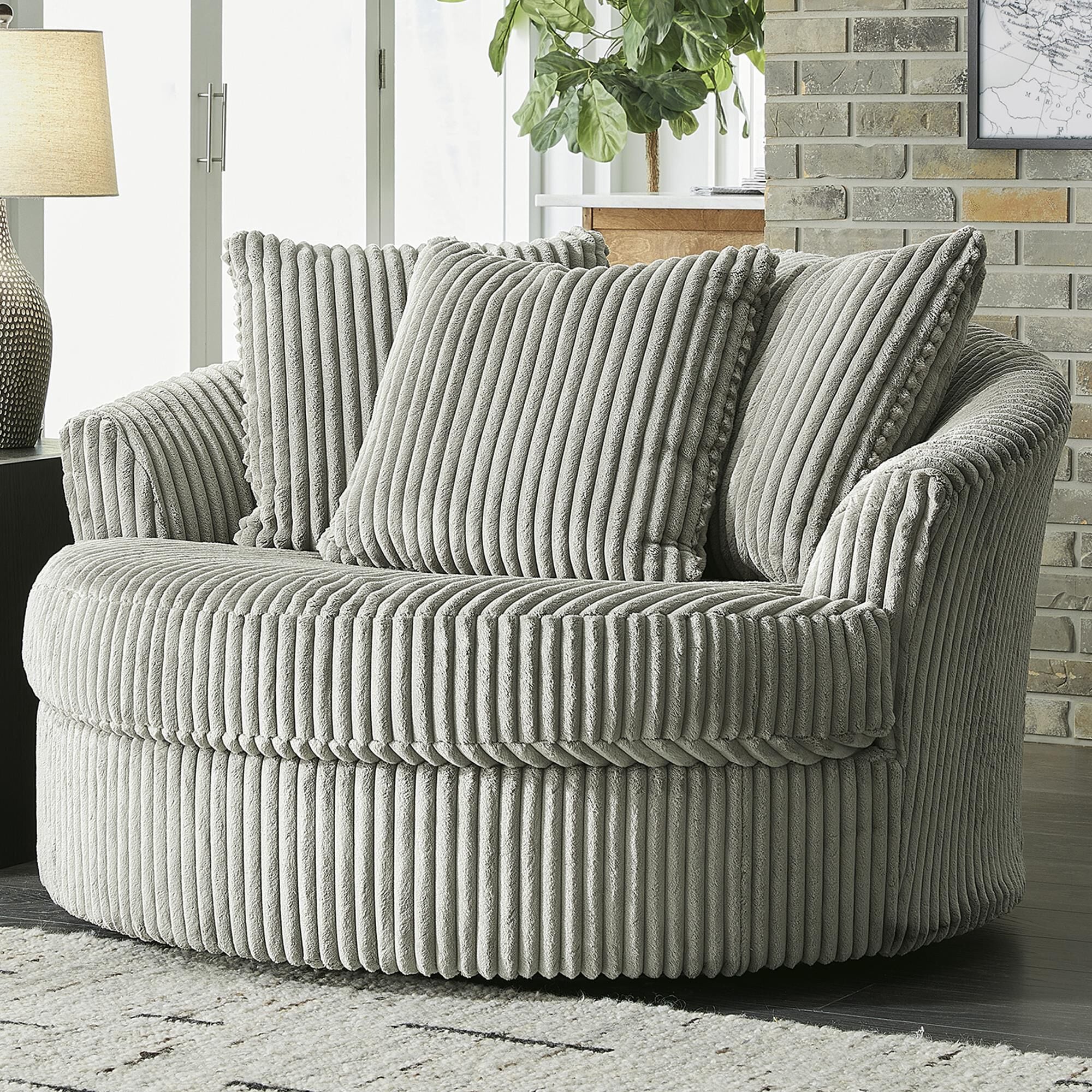 Signature design by ashley oversized swivel accent chair outlet
