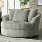 Ashley Lindyn Oversized Swivel Accent Chair in Fog, , large