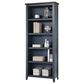 Wycliff Bay Fairmont 3-Piece Half Pedestal Desk with Bookcase and File Cabinet Set in Dusty Blue and Natural, , large