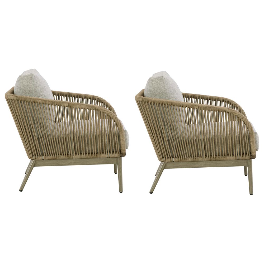 Ashley Swiss Valley Patio Lounge Chair in Beige &#40;Set of 2&#41;, , large