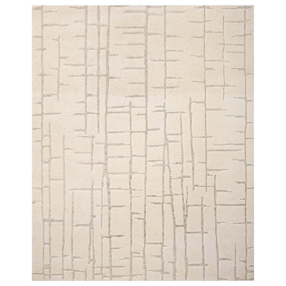 Loloi Octavia 9"6" x 13"6" Ivory and Stone Area Rug, , large