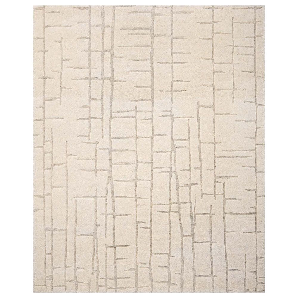 Loloi Octavia 9"6" x 13"6" Ivory and Stone Area Rug, , large