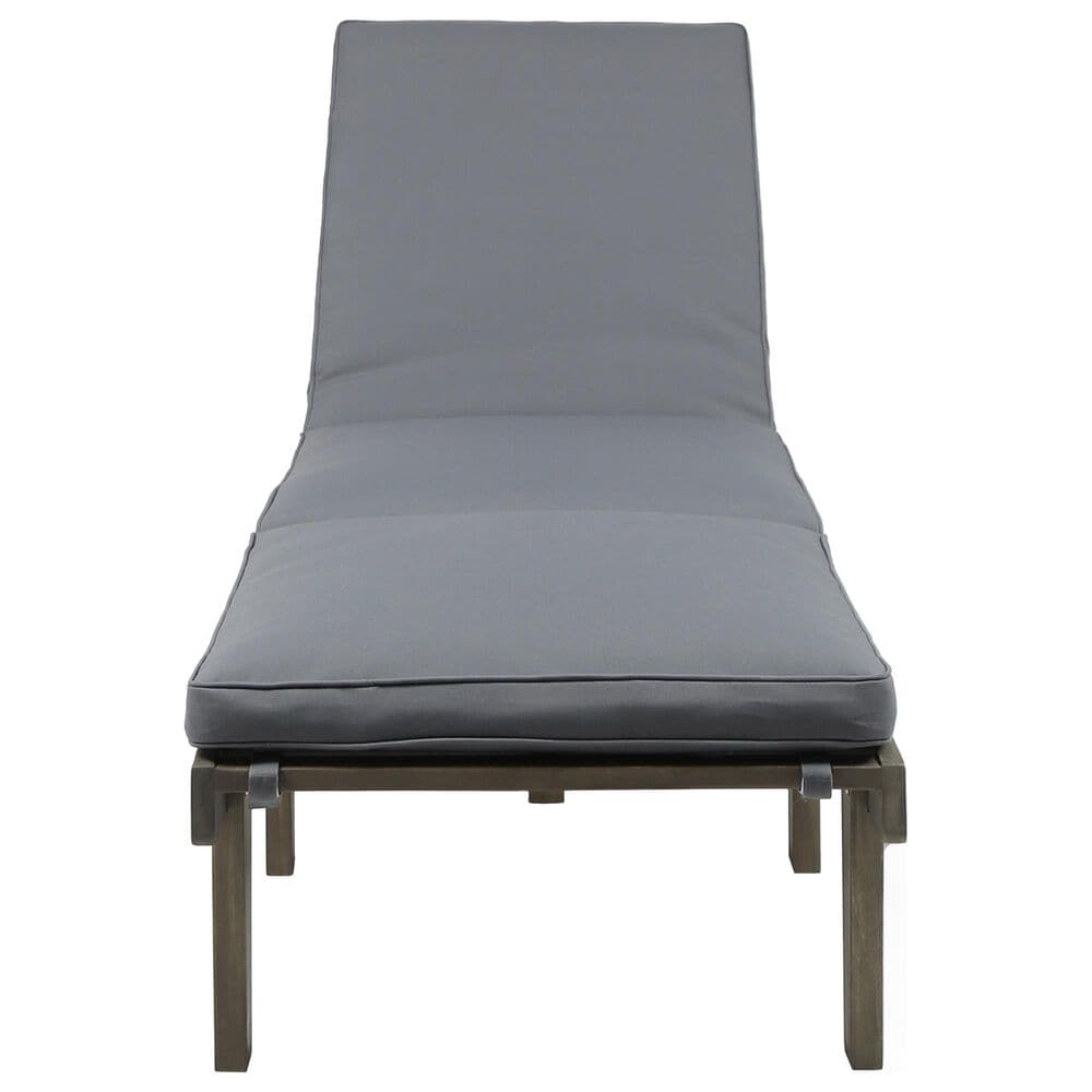 Hearth and Haven Ariana Outdoor Wood Chaise Lounge with Cushions in Grey, , large