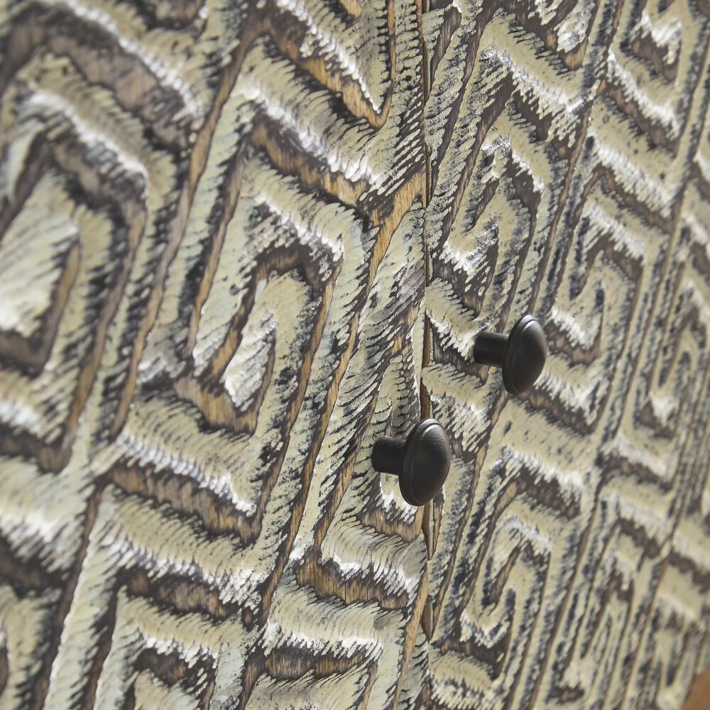 Ashley Kerrings Accent Cabinet in Natural, Black and Ivory, , large