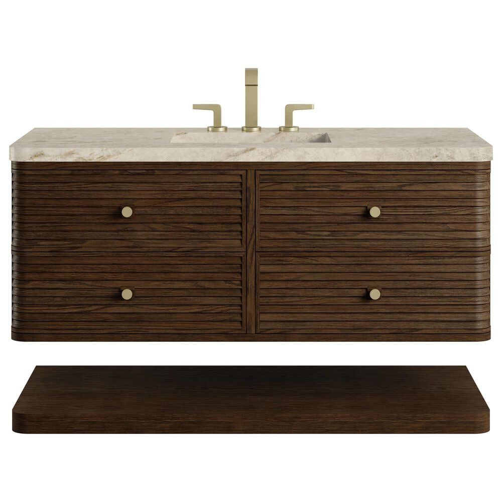 James Martin Allamari 48" Single Bathroom Vanity in Sable with 3 cm Tajnar Eclos Top and Rectangular Sink, , large