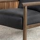 Classic Home Azoria Leather Accent Chair in Black, , large