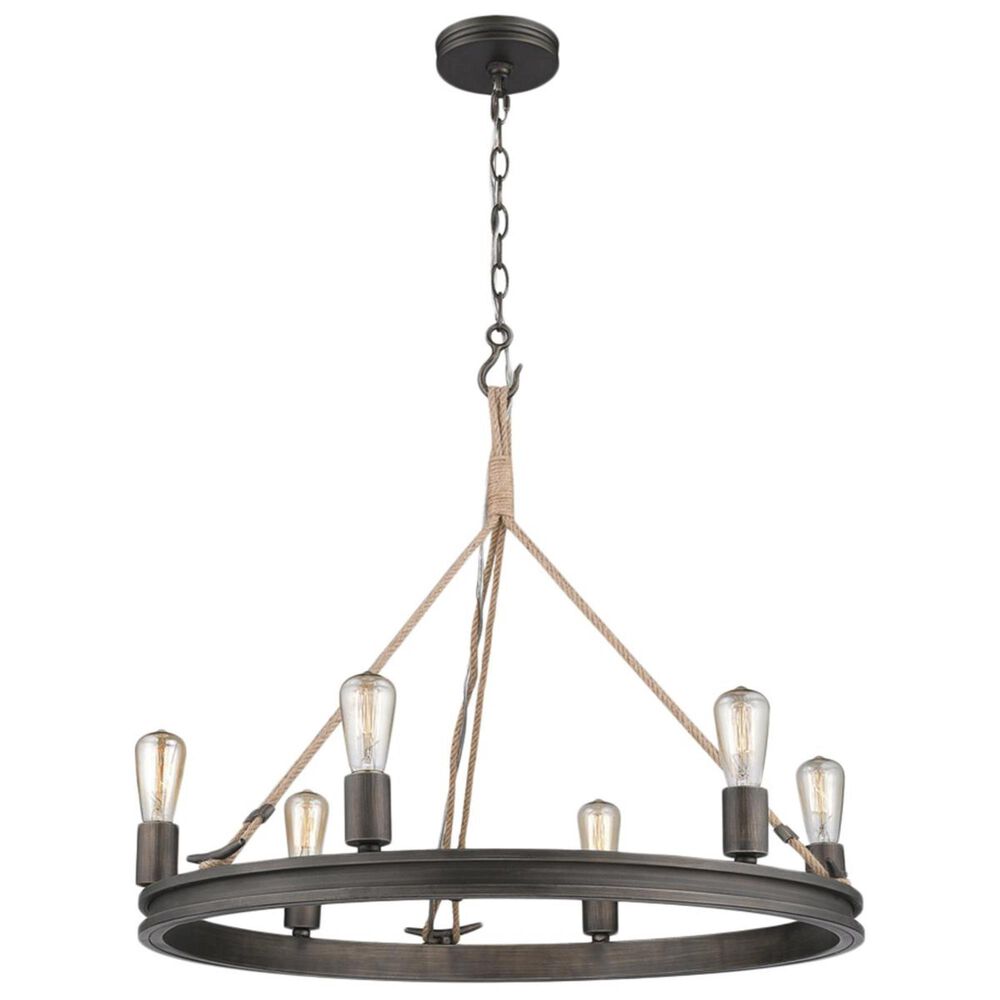 Golden Lighting Chatham 6-Light Chandelier in Gunmetal Bronze, , large