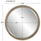 Uttermost Paradise Round Vanity Mirror in Antiqued Gold Leaf and Brown, , large