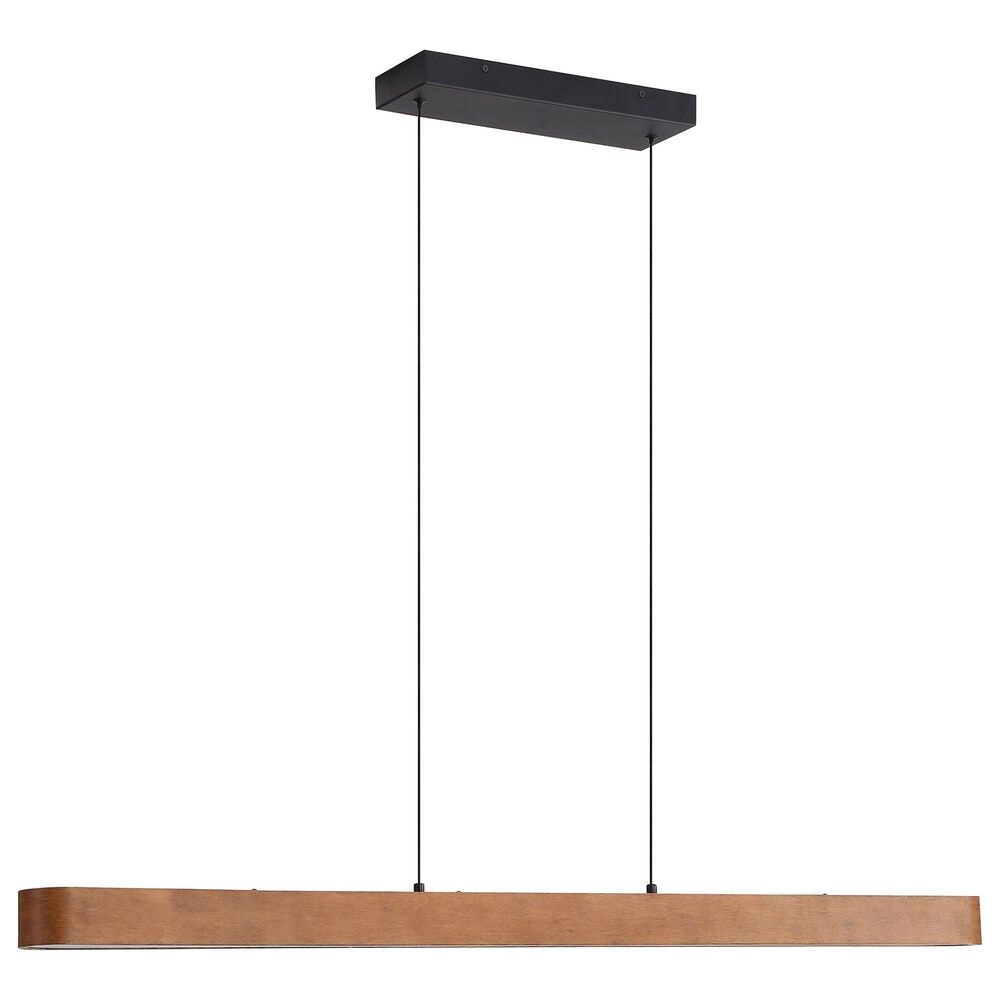 Golden Lighting Silva 1-Light Pendant in Black and Walnut, , large